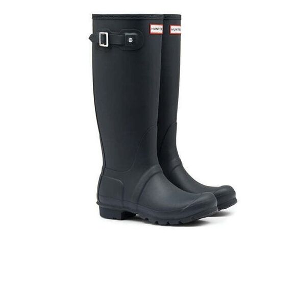 HUNTER Original Tall waterproof winter rain boot black rubber size US 5 - Picture 1 of 10